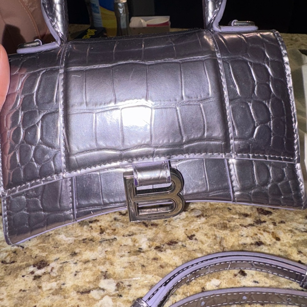 Balenciaga Metallic Hourglass XS Bag